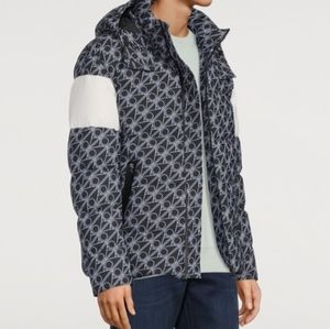 MOOSE KNUCKLES Strivers Row Down Jacket with Monogram Print